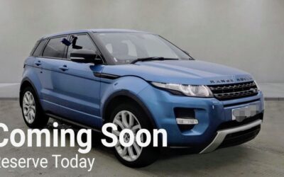 COMING SOON THIS STUNNING 2.2 EVOQUE LOW MILAGE (37k)IN THE BEAUTIFUL MAURITIUS BLUE