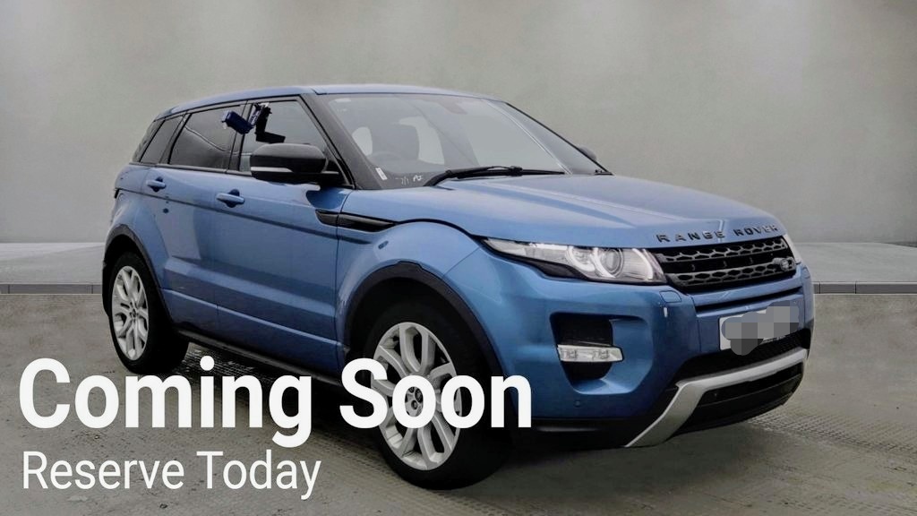 Coming soon is this stunning 2.2 EVOQUE,  Low Mileage, only 37K, in the beautiful Mauritius Blue