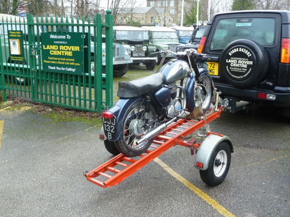 BSA Motorcycle – Loaded up for delivery !