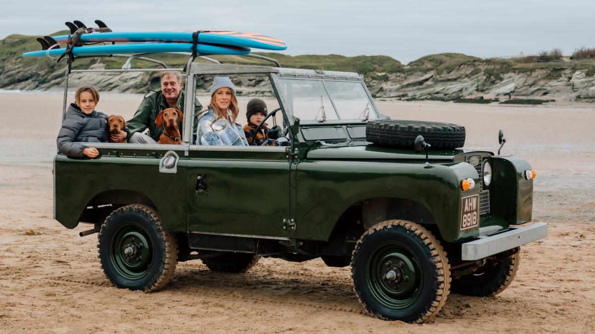 Sarah Cooper and her family hit the beach in Cornwall JENNA FOXTON FOR THE SUNDAY TIMES MAGAZINE