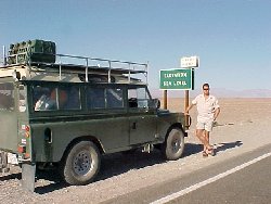 Land Rover series III 109 3 door with roof rack, safari roof - rebuilt and exported to Seaside california - death valley