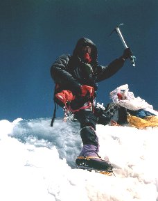 Pasquale - seen here on top of mount Everest