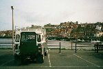 Jeffrey Johnson - touring the UK in his refurbished series IIA 109 landRover - prior to export to the United States